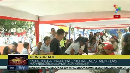 Venezuela, National Militia enlistment day to strengthen homeland defense