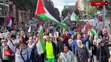 İsveç’te, İsrail’in Gazze’ye yönelik saldırıları protesto edildi