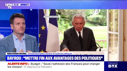 Bayrou : "Mettre fin aux avantages des politiques" - 23/08