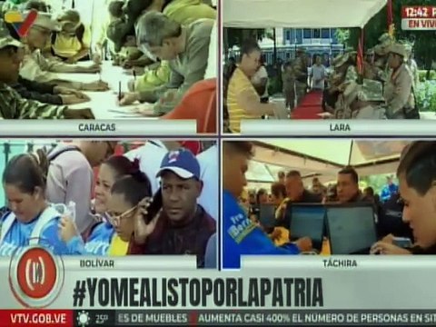 Miles de caraqueños se alistan a la Milicia Nacional Bolivariana