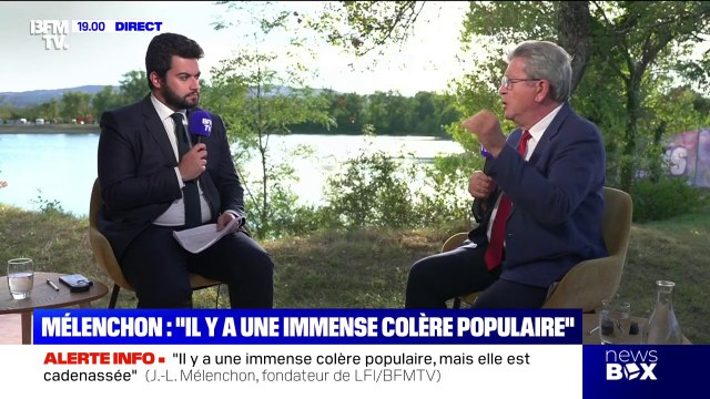 Il y a une immense colère populaire , déclare Jean-Luc Mélenchon à propos du mouvement du 10 septembre