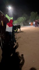 Encierro durante la madrugada del sábado en Serrada en Valladolid