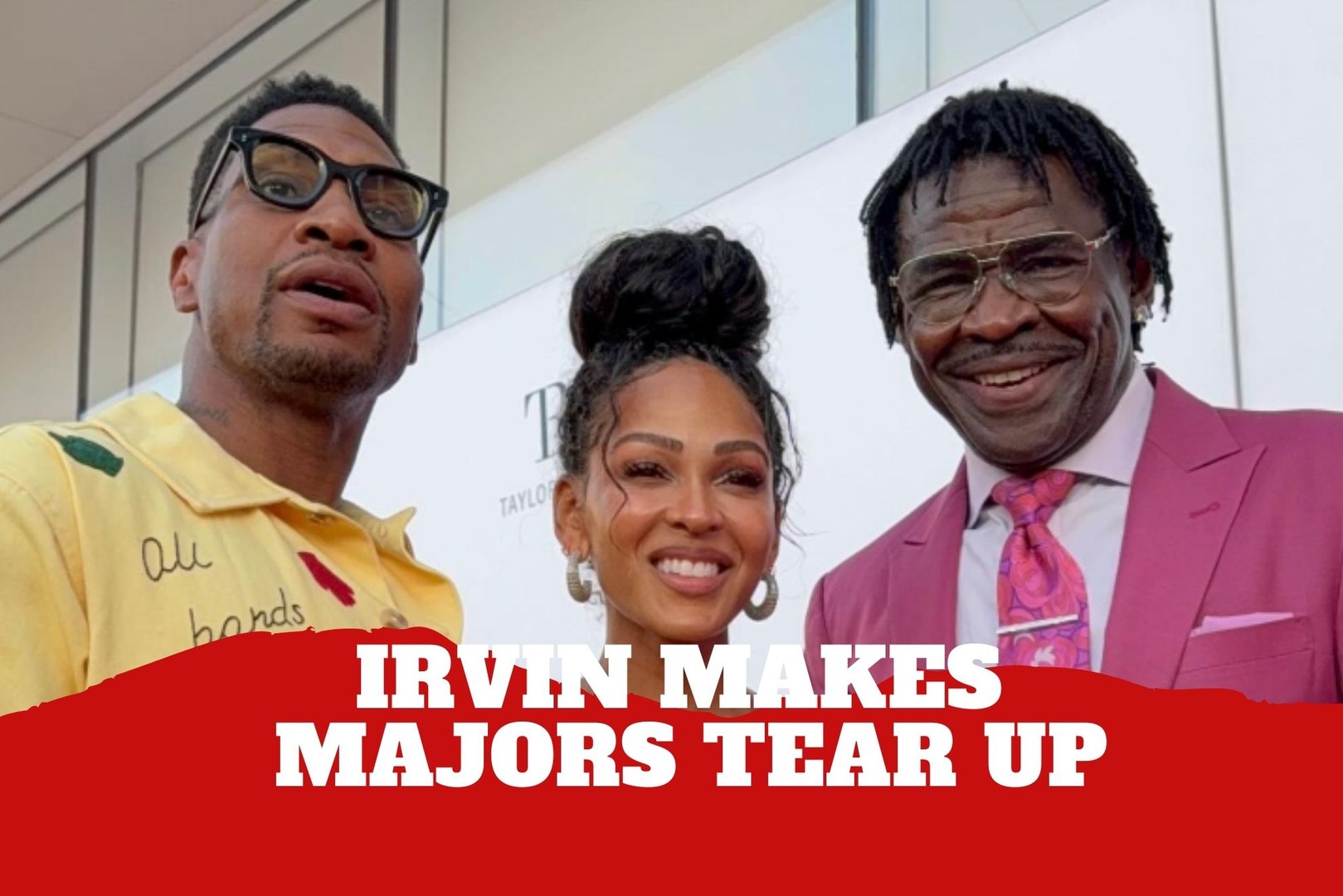 Michael Irvin makes Hollywood actor Jonathan Majors tear up in front of ...