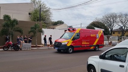 Acidente entre Fiorino e motocicleta Honda mobiliza Siate no Universitário