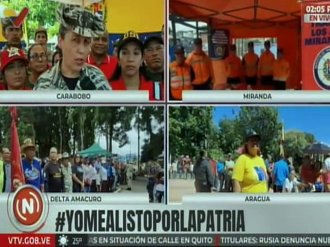 Pueblo asiste masivamente a las plazas Bolívar de Carabobo para alistarse en la MNB