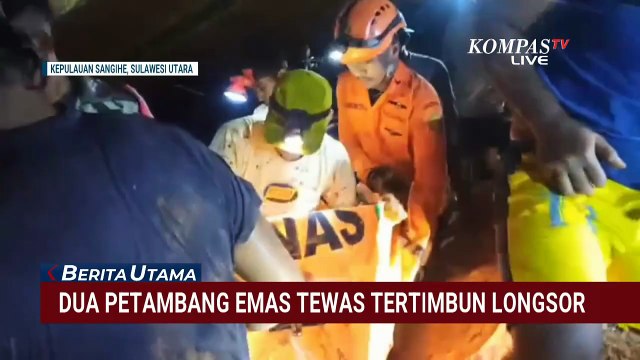 Evakuasi 2 Penambang Emas Tewas Tertimbun Longsor di Tambang Ilegal Sangihe Sulut