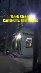 Dark Street in Cavite City in the Philippines