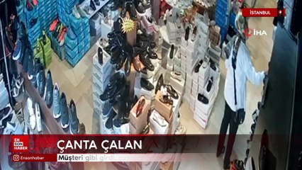 İstanbul'da müşteri gibi girdiği dükkandan çanta çaldı