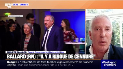 Budget: "Il y a un risque de censure", dévoile Philippe Ballard (RN) en attendant la conférence de presse de François Bayrou ce lundi