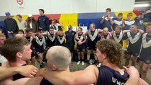 Inglewood sings club song after winnng LVFNL 2025 first semi-final.