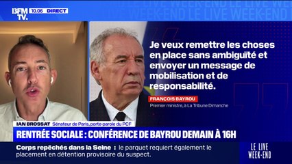 "Ce qui se dessine avec ce budget, c'est une punition généralisée pour la grande masse des travailleurs de notre pays", déclare Ian Brossat (PCF)