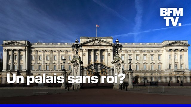 Buckingham Palace déserté par la royauté britannique à Londres
