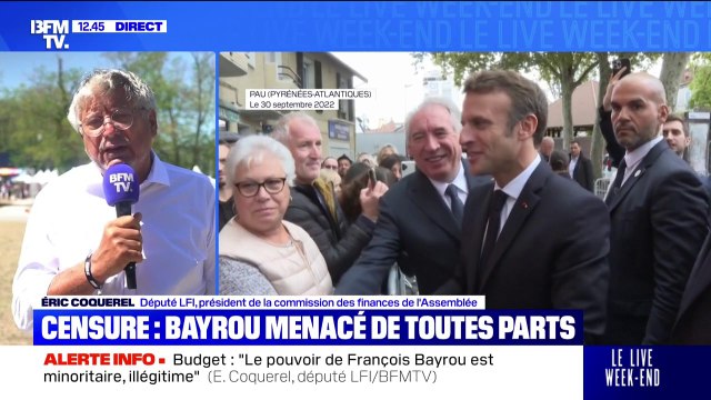 Je vous annonce de manière certaine que le gouvernement Bayrou sera censuré , affirme Éric Coquerel