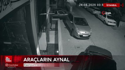 Esenyurt’ta park halindeki araçlara zarar verdi