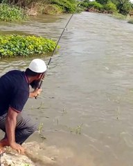 Big fish hunting hunter