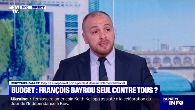 On votera la censure si François Bayrou persiste , menace Matthieu Valet (RN)