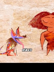 Smear mud all over a primitive person's face#fyp #cartoon