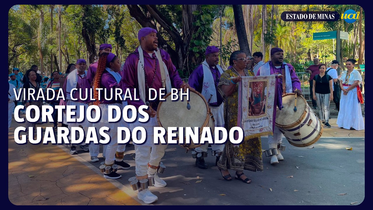Virada Cultural BH: Guardas do Reinado fazem cortejo no Parque Municipal