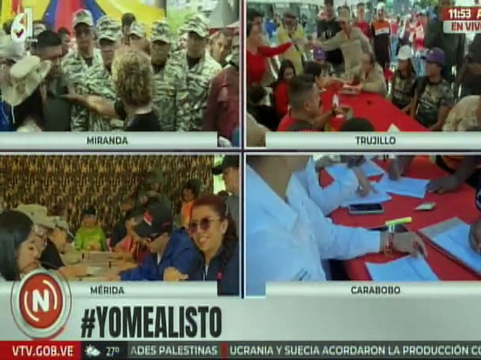 Vicepresidente Sectorial Padrino López se suma a la jornada de alistamiento nacional