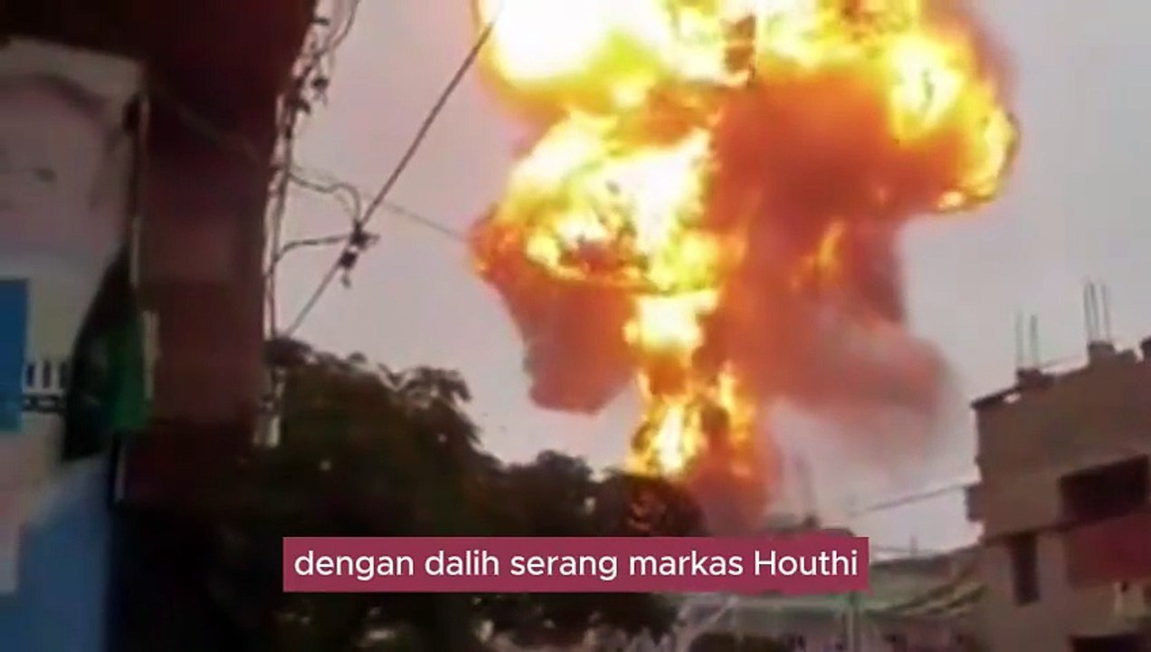 Israel bombardir Sanaa, Ibu Kota Yaman, dengan dalih serang markas Houthi, proxi Iran, Minggu, 24 Agustus 2025, libatkan 10 jet tempur dań tembakkan 35 rudal