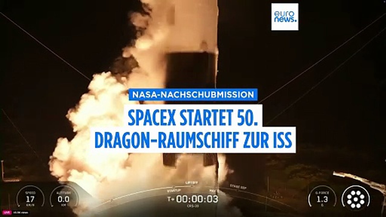NASA-Nachschubmission: SpaceX startet 50. Dragon-Raumschiff zur ISS