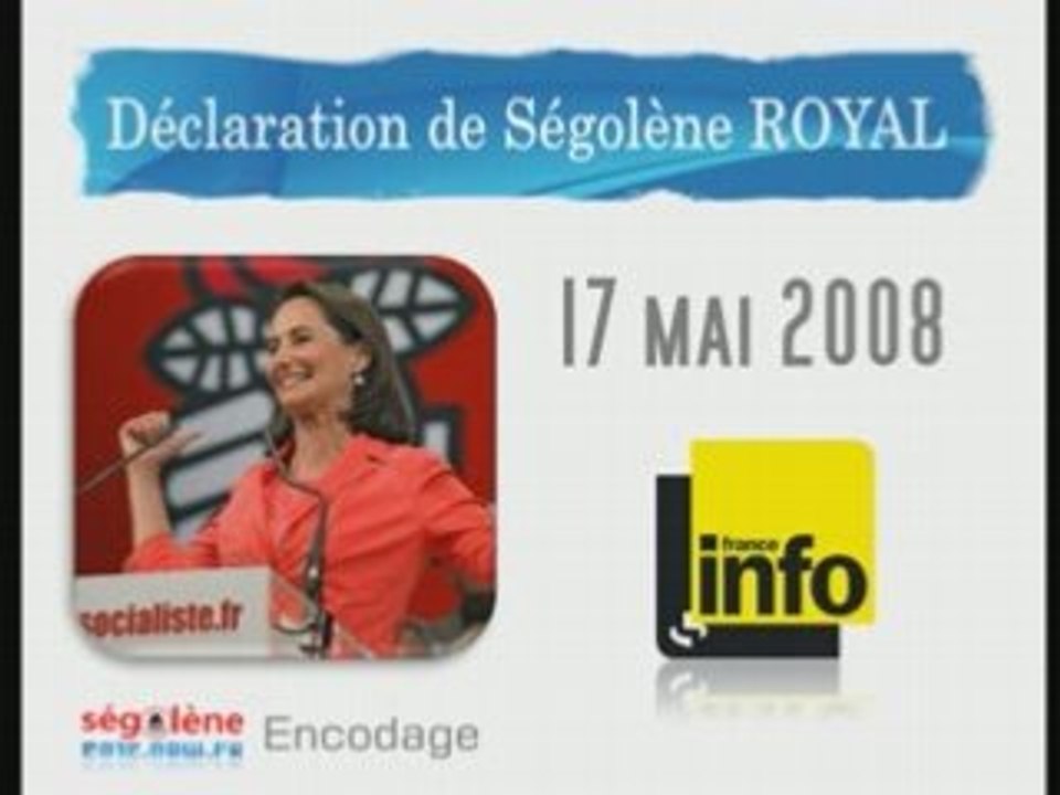 Candidature S. Royal pour le poste de 1è secrétaire du PS