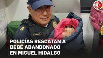 Policías rescatan a neonato abandonado en la Miguel Hidalgo; presentaba hipotermia