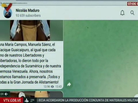 Pdte. Maduro: Nuestros libertadores lo dieron todo por la independencia y nosotros la preservaremos