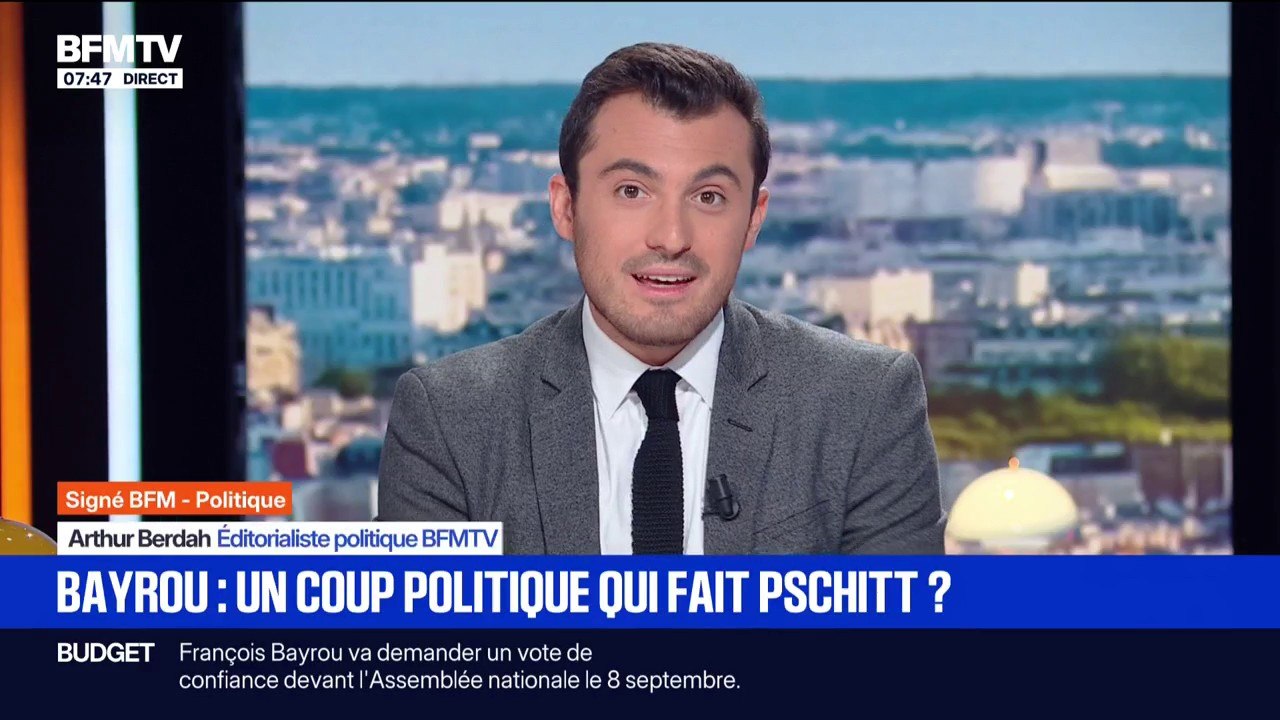 Signé BFM - Vote de confiance: le pari risqué de François Bayrou