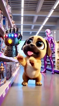 Dog Buys Wishing Gauntlet Owner Snaps & SNACKS APPEAR! impresionante! 🧤🍬#shorts #cute #dog