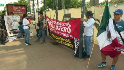 De nuevo, ciudadanos protestan contra BRT al aeropuerto y exigen Línea 5 con vagones