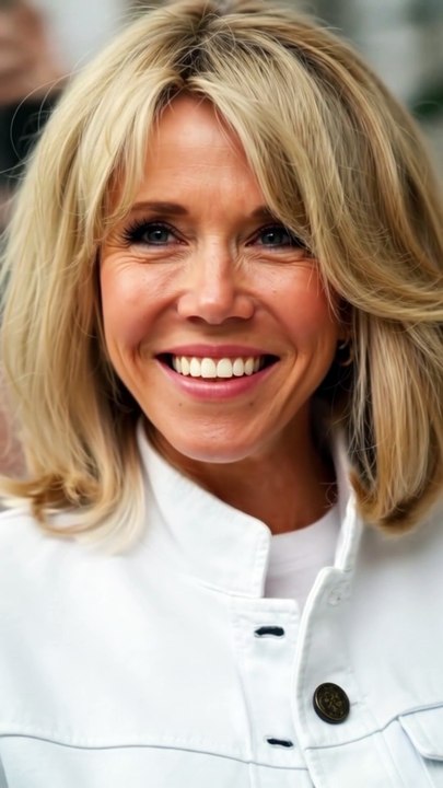 Brigitte Macron Shines in Timeless White Elegance  For Women Over 60