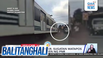 Motorcycle rider, sugatan matapos bumangga sa tren ng PNR | Balitanghali