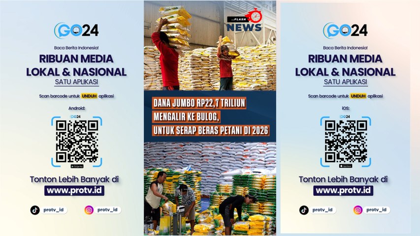 Dana Jumbo Rp22,7 Triliun Mengalir ke Bulog, Misi RI untuk Serap 3 Juta Ton Beras Petani di 2026