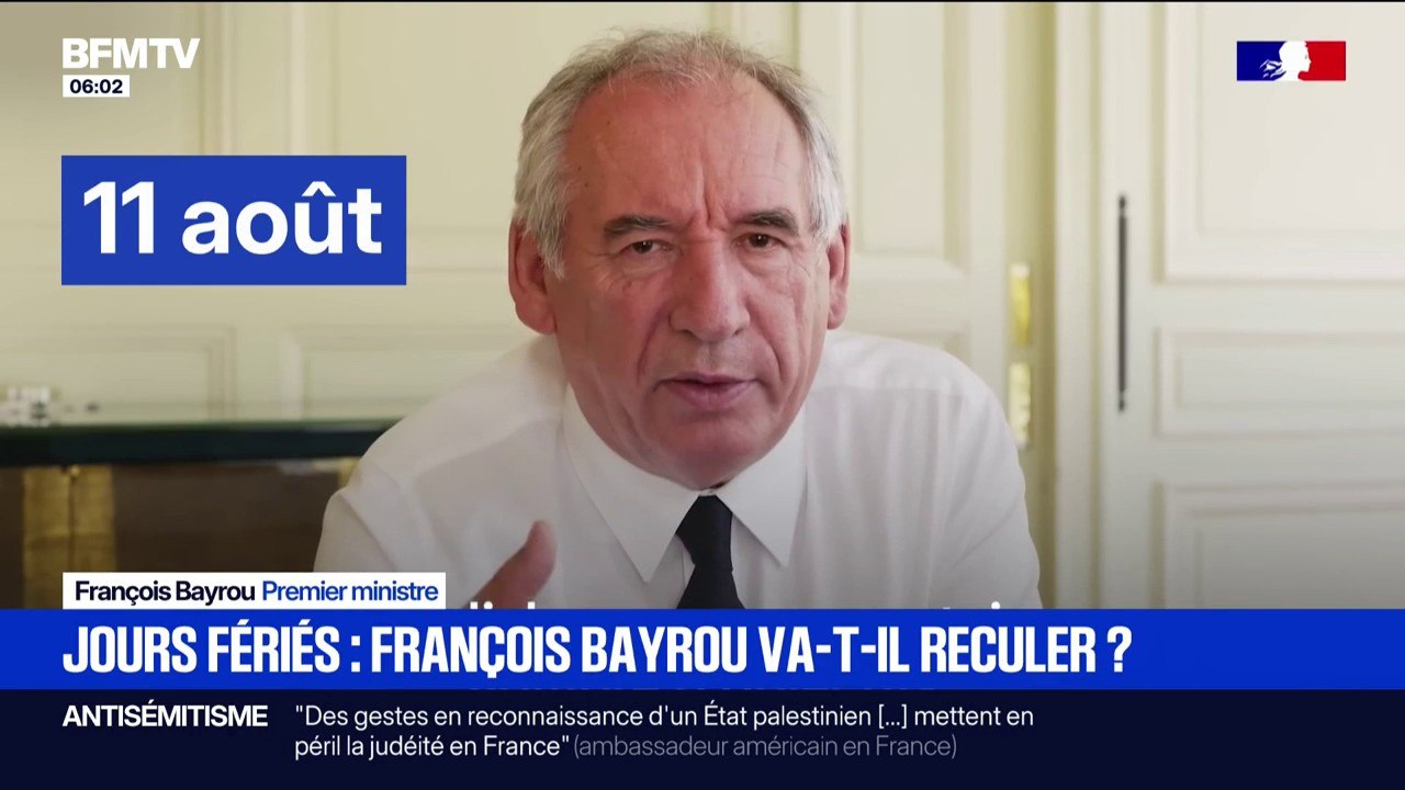 François Bayrou va-t-il renoncer à la suppression des jours fériés?