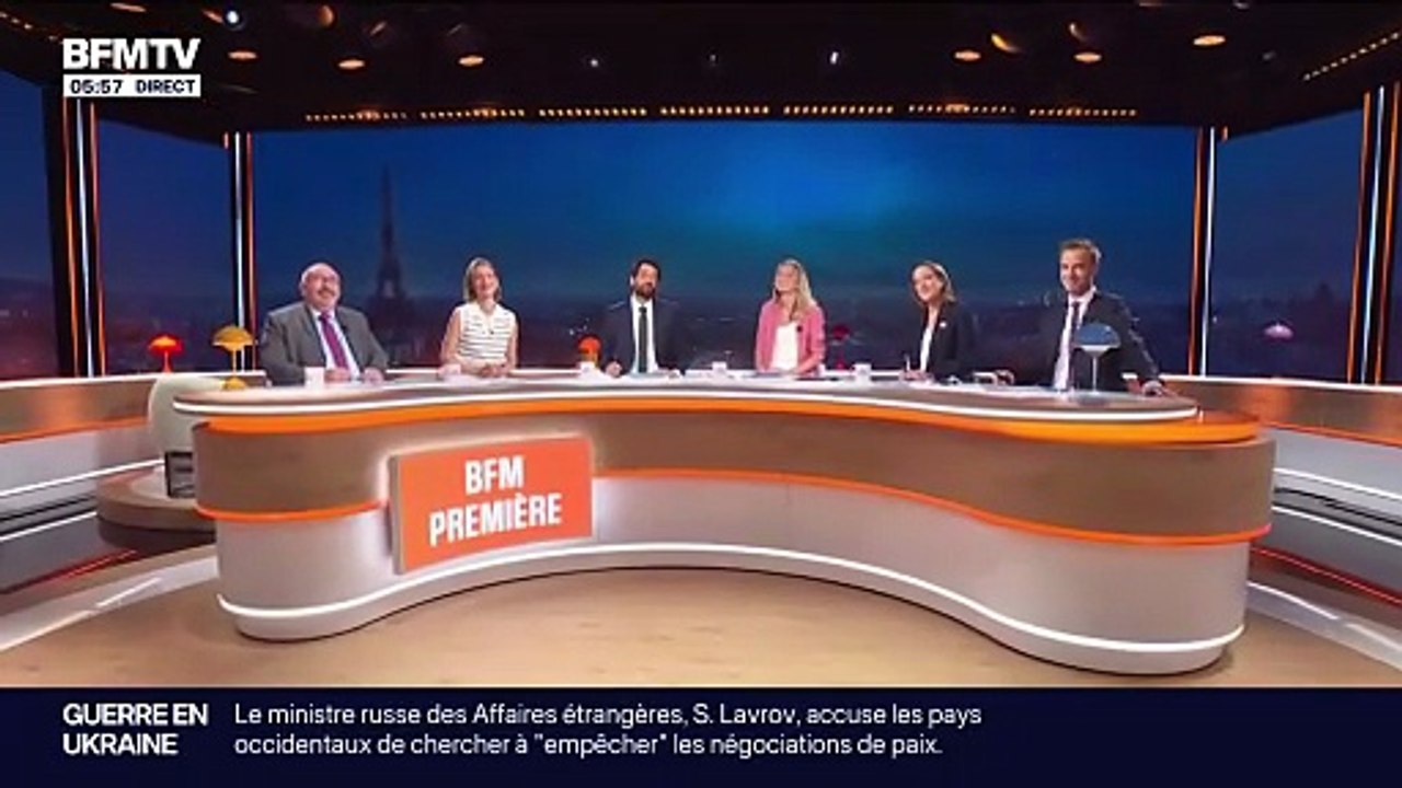 Pour sa nouvelle formule, la matinale de BFM TV a changé une nouvelle fois de décor en alignant ses journalistes et chroniqueurs face aux caméras
