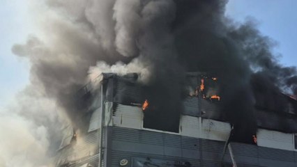 경북 칠곡 닭고기 공장에 불...닭 8천마리 등 불타 / YTN