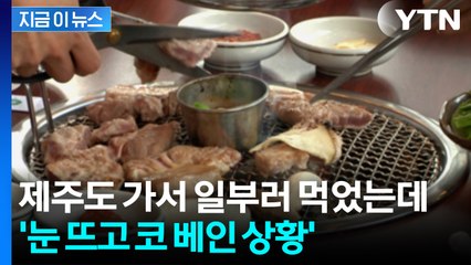 휴가 때 제주서 먹은 흑돼지가...억장이 무너집니다 [지금이뉴스] / YTN