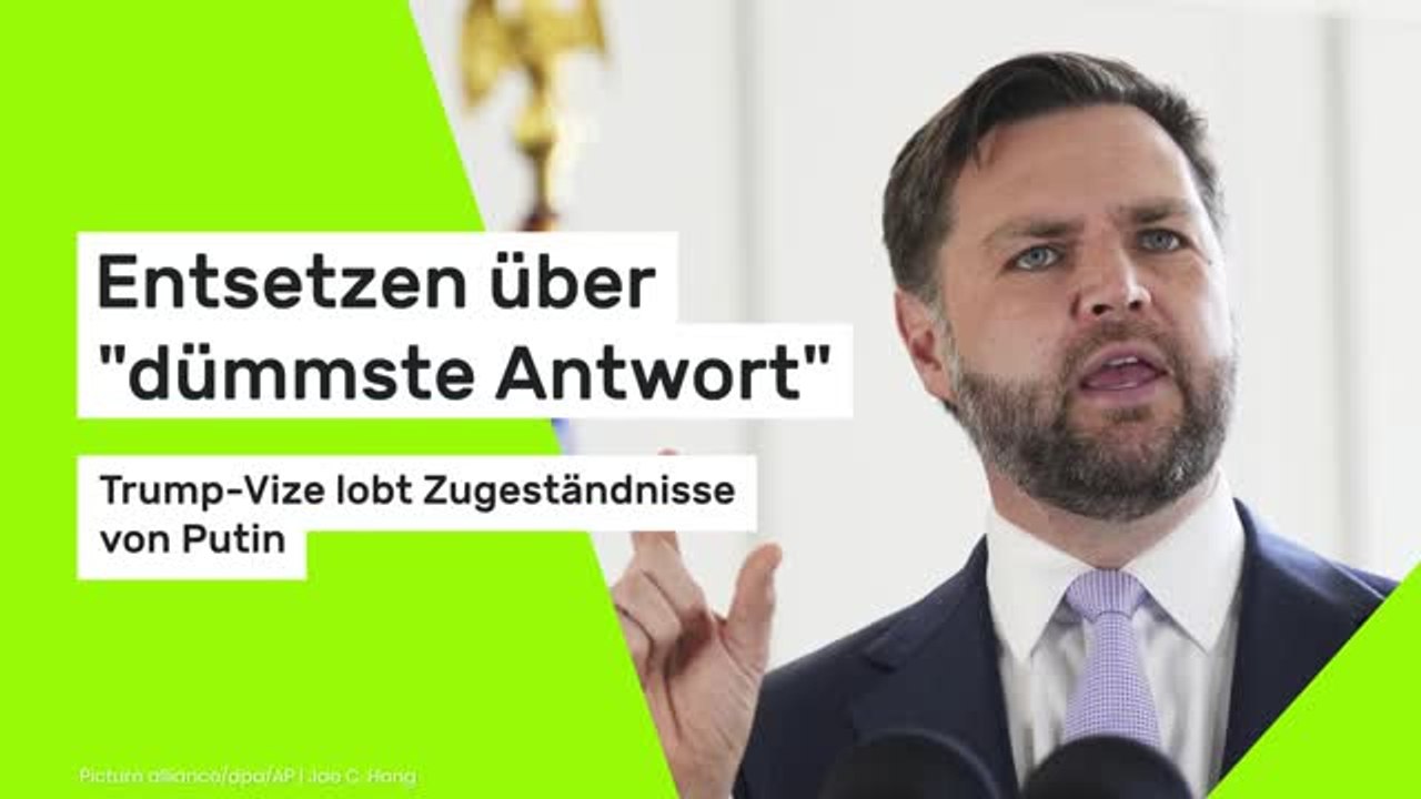 Entsetzen über 'dümmste Antwort' - Trump-Vize lobt Zugeständnisse von Putin