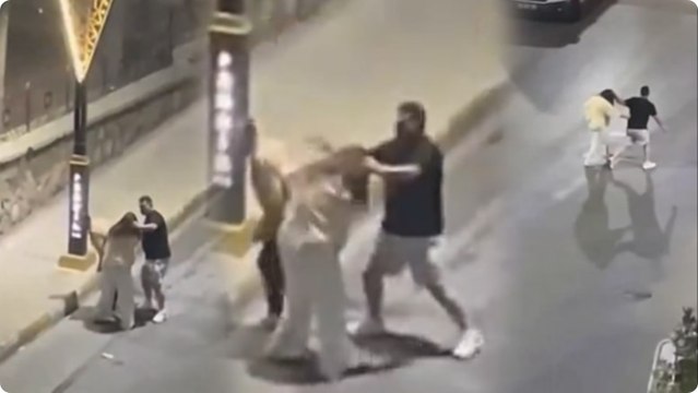 Sokak ortasında darbettiği kadını saçından sürükleyerek zorla götürdü