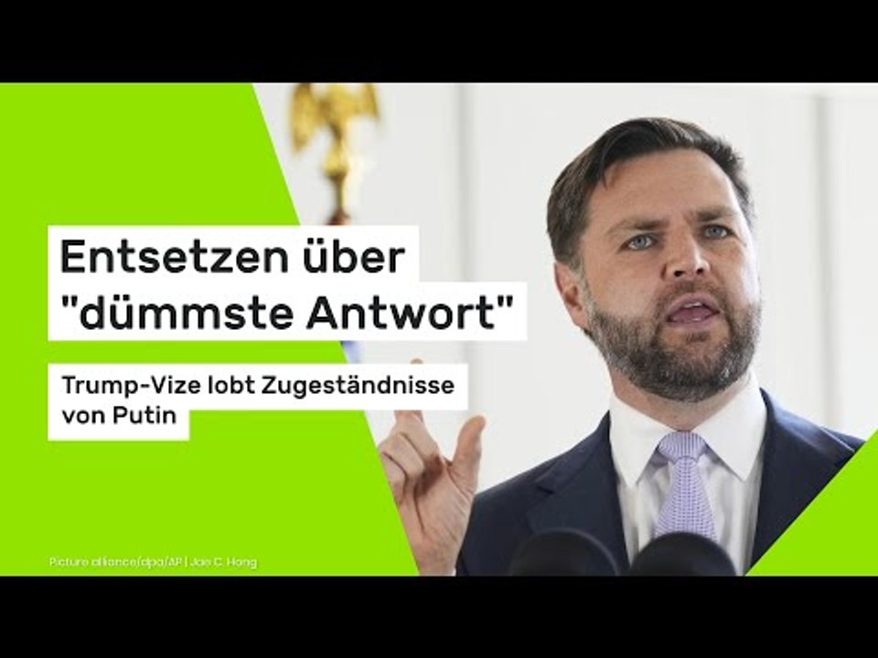 Entsetzen über 'dümmste Antwort' - Trump-Vize lobt Zugeständnisse von Putin