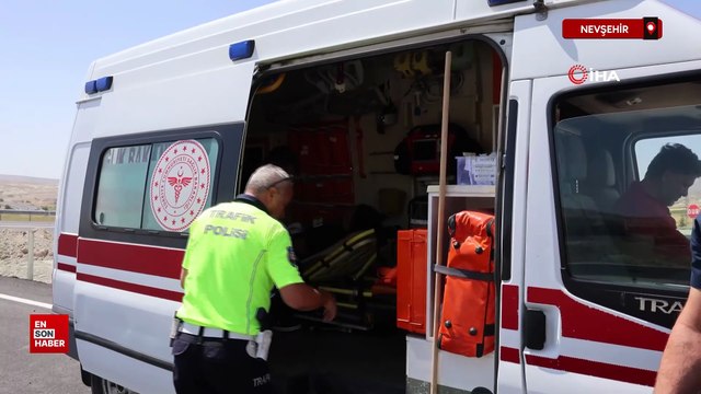 Nevşehir'de araç otomatik olarak acil çağrı sistemi 112'yi aradı