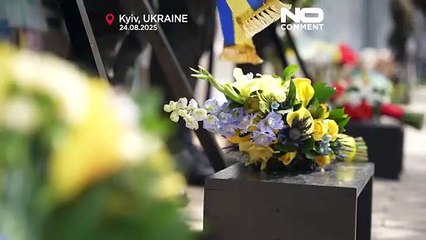 WATCH: Kyiv holds ceremonies for Independence Day and fallen soldiers