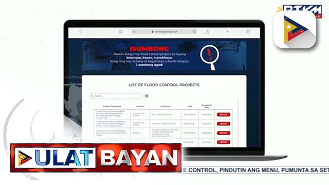 'Sumbong sa Pangulo' website, malaki ang naitutulong para alamin ang mga palpak na flood control project | ulat ni Isaiah Mirafuentes