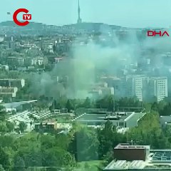 İTÜ'de otluk alanda yangın