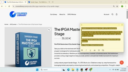 Download The IPGA Masterclass V2 By Sander Stage