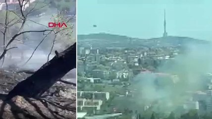 İTÜ’de Ayazağa kampüsünde otluk alanda yangın