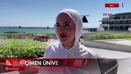 Aydın'da babasının sınav çıkışı çiçeklerle karşıladığı Çimen üniversiteyi kazandı