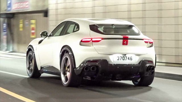 Ferrari Purosangue with Straight Pipes - LOUD Accelerations & Downshifts !