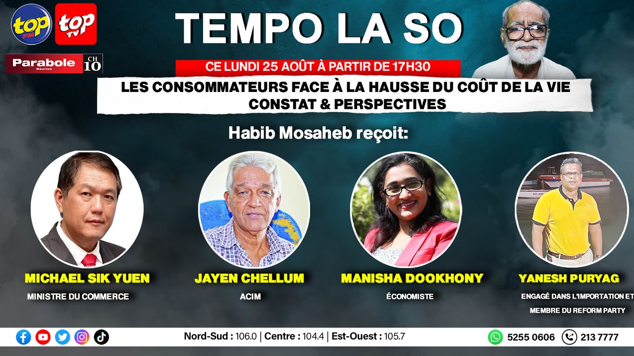 Tempo La So: Les consommateurs face à la hausse du coût de la vie : constat et perspectives